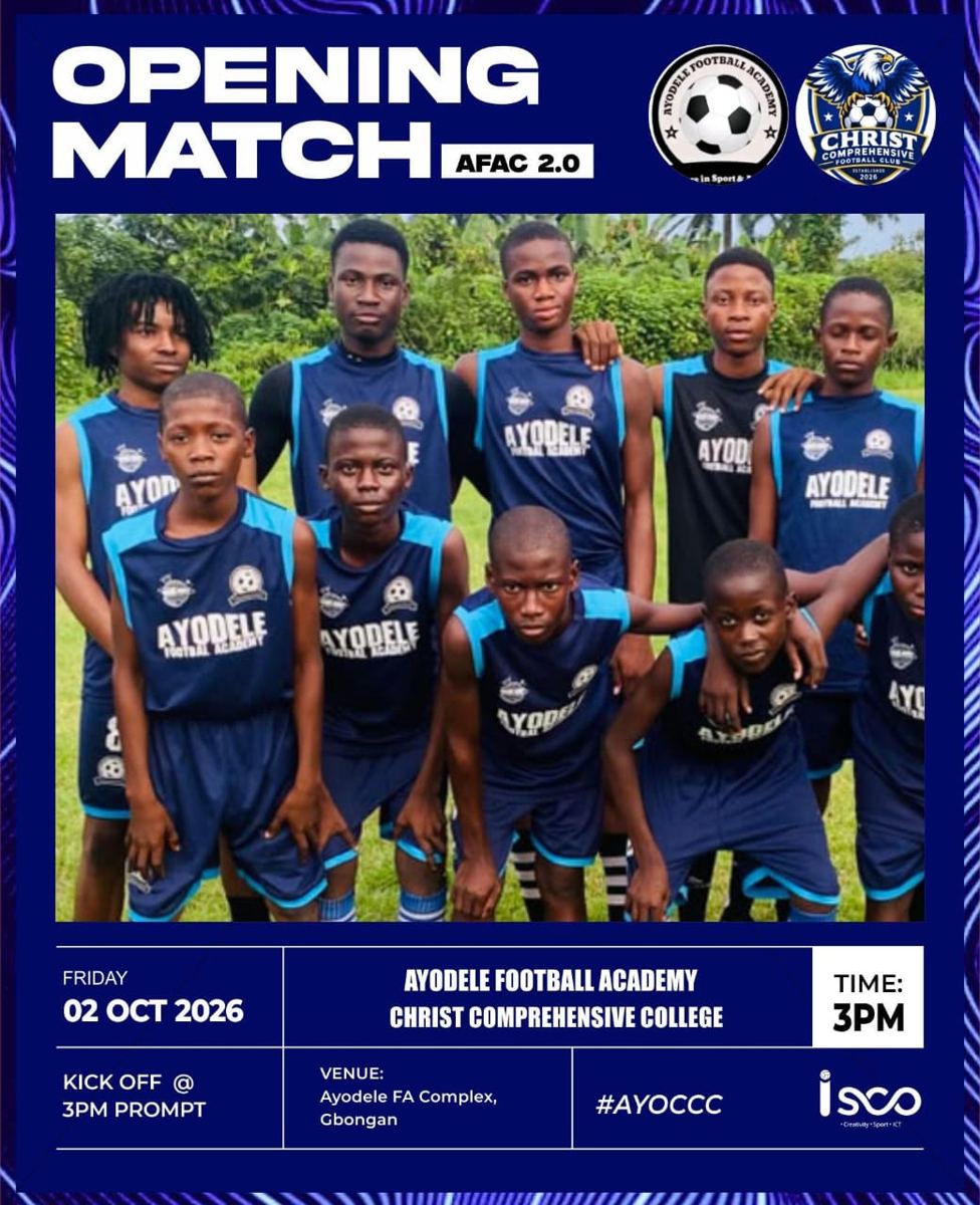 Ayodele Football Academy squad before the Cup 2.0 opening match